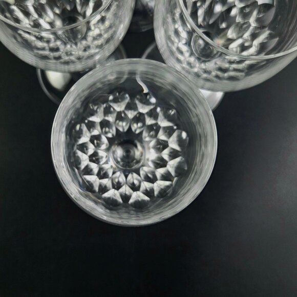 Vintage Red to Clear Sweet Wine/cordial Glasses. Cristal D  Vintage - Burgundy Wine Juan by Cristal D\'Arques - Durand - Set of 6 - 7 3/8\